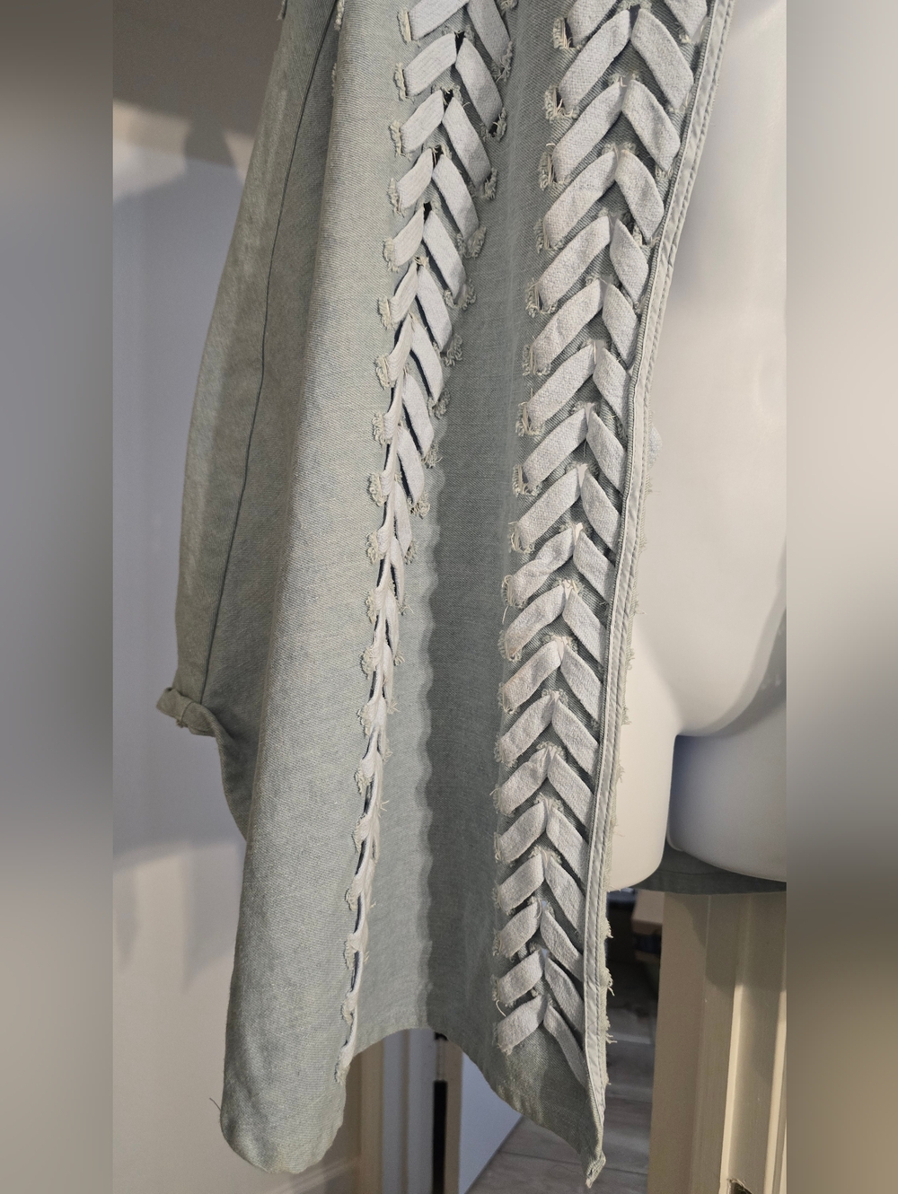 Akira Label Phantogram Denim Poncho with Laces OS Sold out online - Picture 10 of 15